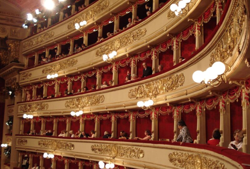 Interior of La Scala opera in Milan
