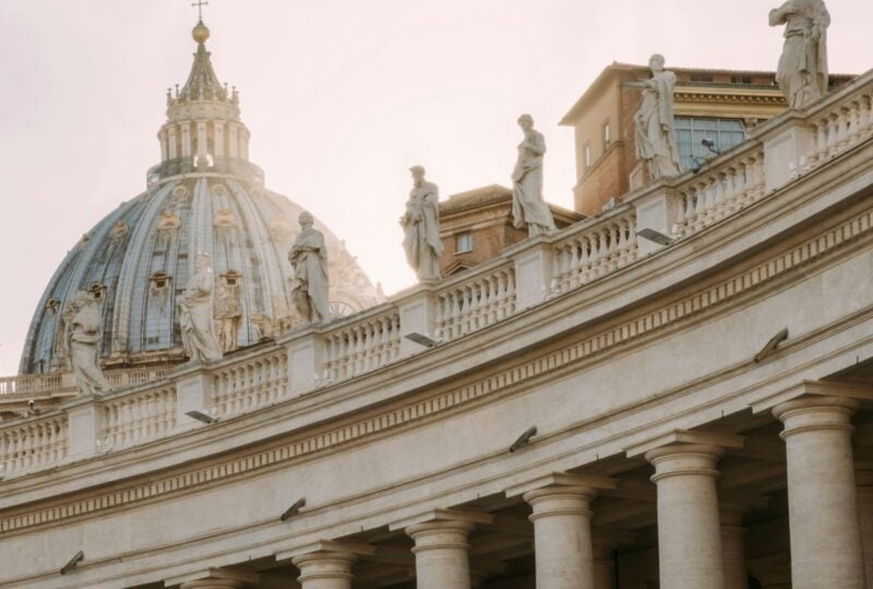 The exterior of the Vatican