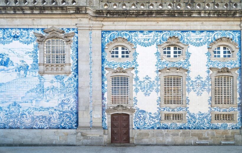 A traditional tiled church in central Porto