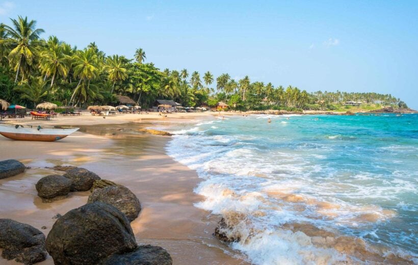 The Goyambokka beach in Tangalle in the southern province of Sri Lanka.