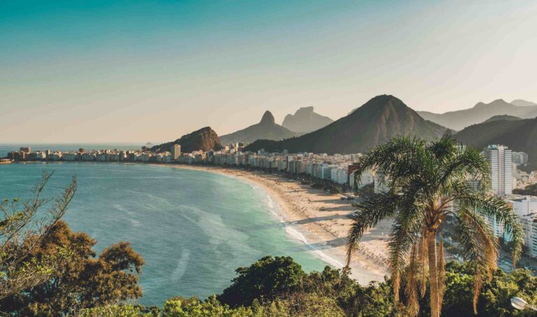 View of Copacabana Beach in Rio de Janeiro, Brazil