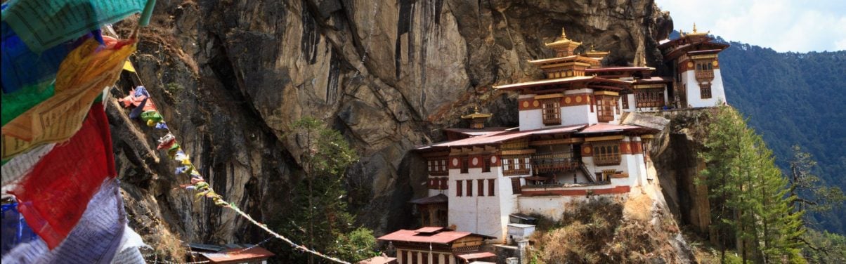 Paro Taktsang temple on the cliff face of Tiger's Nest